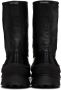 Jil Sander Black Leather Lace-Up Boots - Thumbnail 2
