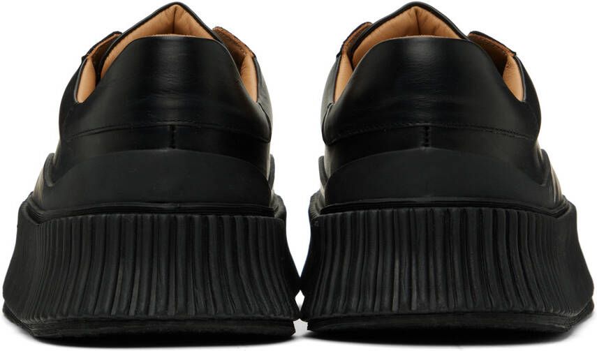 Jil Sander Black Leather Platform Sneakers
