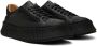 Jil Sander Black Leather Platform Sneakers - Thumbnail 4