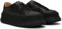 Jil Sander Black Leather Platform Sneakers - Thumbnail 4