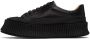 Jil Sander Black Leather Platform Sneakers - Thumbnail 3