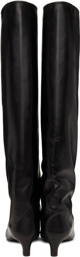 Jil Sander Black Leather Tall Boots