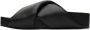 Jil Sander Black Oversize Wrapped Slide Sandals - Thumbnail 3