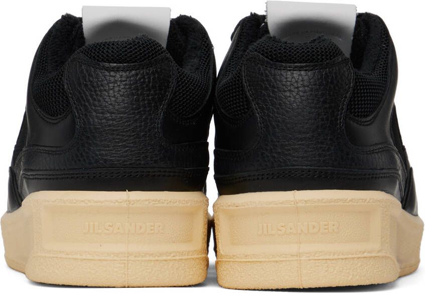 Jil Sander Black Perforated Sneakers