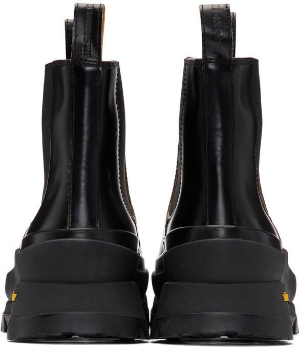 Jil Sander Black Rubber Sole Boots