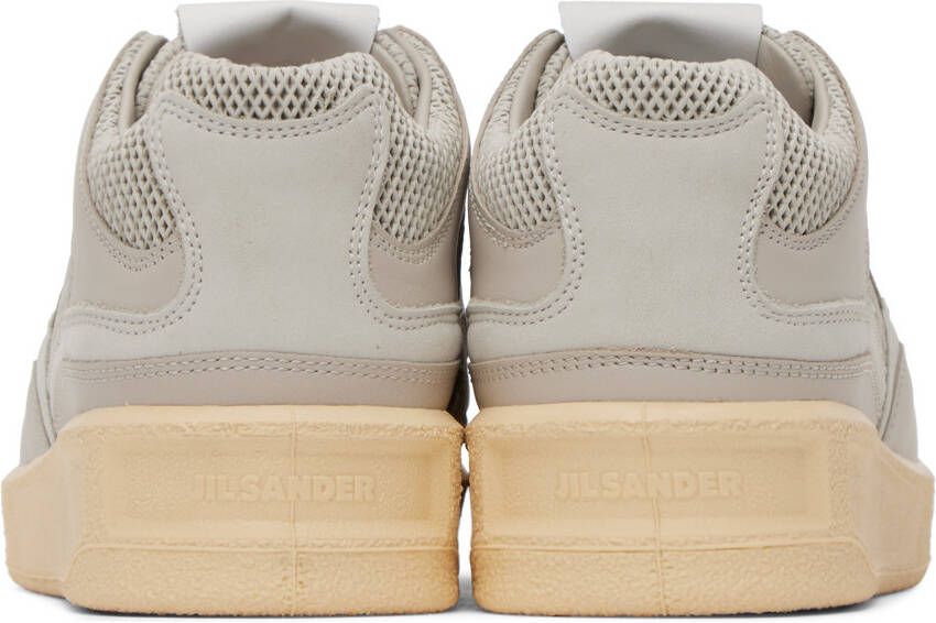 Jil Sander Gray Perforated Sneakers