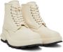 Jil Sander Off-White Elba Lace-Up Boots - Thumbnail 4