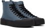 Jil Sander Blue High-Top Sneakers - Thumbnail 4