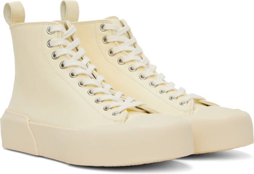 Jil Sander Off-White High-Top Sneakers