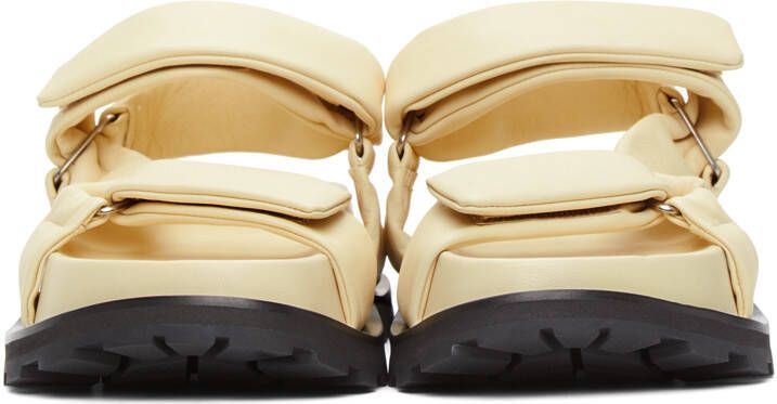 Jil Sander Off-White Leather Chunky Sole Sandals