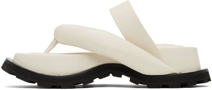 Jil Sander Off-White Oversize Strap Platform Sandals
