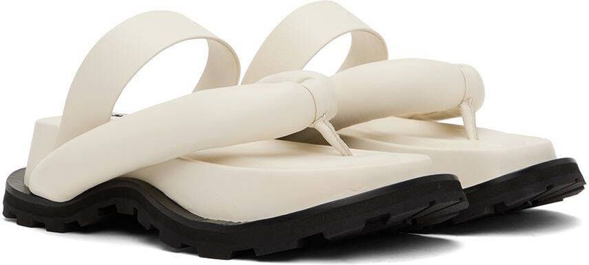 Jil Sander Off-White Oversize Strap Platform Sandals