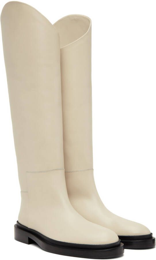Jil Sander Off-White Riding Tall Boots