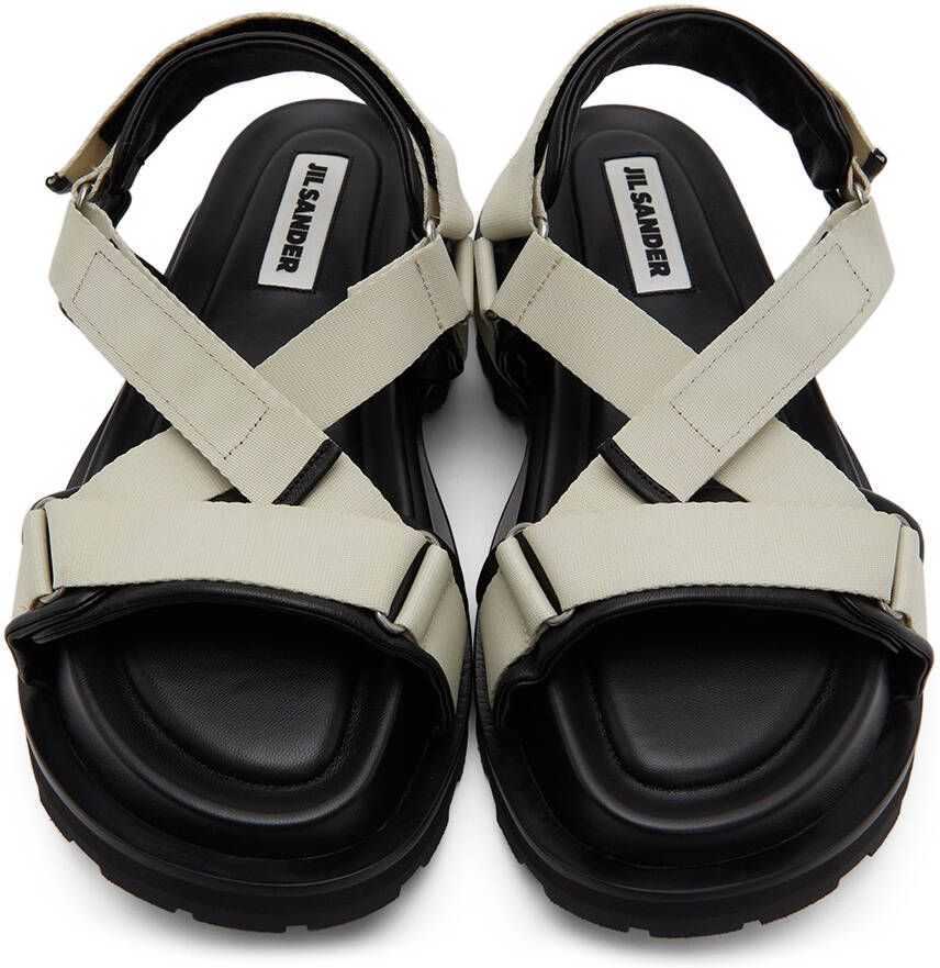 Jil Sander Off-White Webbing Sandals
