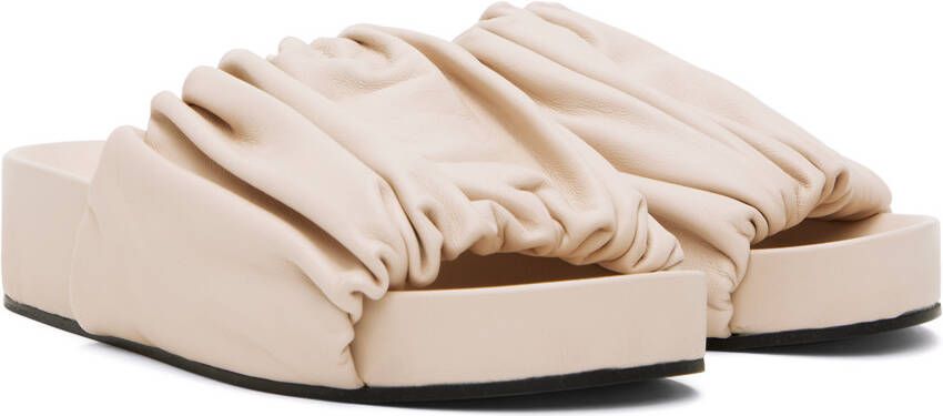 Jil Sander Pink Oversized Ruched Sandals