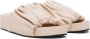 Jil Sander Pink Oversized Ruched Sandals - Thumbnail 4