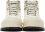 Jil Sander SSENSE Exclusive Off-White Leather Hiking Boots - Thumbnail 2