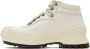 Jil Sander SSENSE Exclusive Off-White Leather Hiking Boots - Thumbnail 3