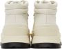 Jil Sander SSENSE Exclusive Off-White Leather Hiking Boots - Thumbnail 4