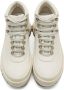 Jil Sander SSENSE Exclusive Off-White Leather Hiking Boots - Thumbnail 5