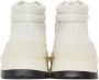 Jil Sander SSENSE Exclusive White Lace-Up Work Boots - Thumbnail 4