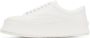 Jil Sander White Canvas Platform Sneakers - Thumbnail 3