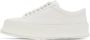 Jil Sander White Canvas Platform Sneakers - Thumbnail 3