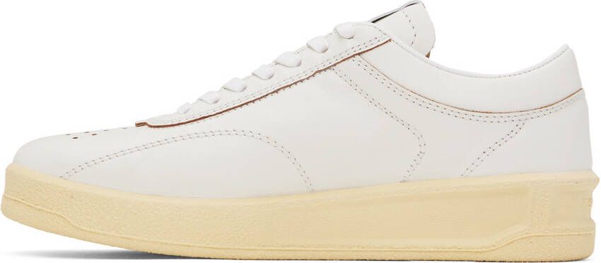 Jil Sander White Lace-Up Sneakers