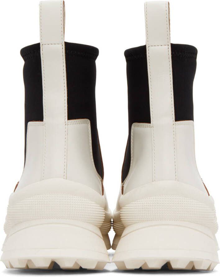 Jil Sander White Leather Chelsea Boots