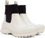 Jil Sander White Leather Chelsea Boots - Thumbnail 4