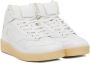 Jil Sander White Leather High Top Sneakers - Thumbnail 4