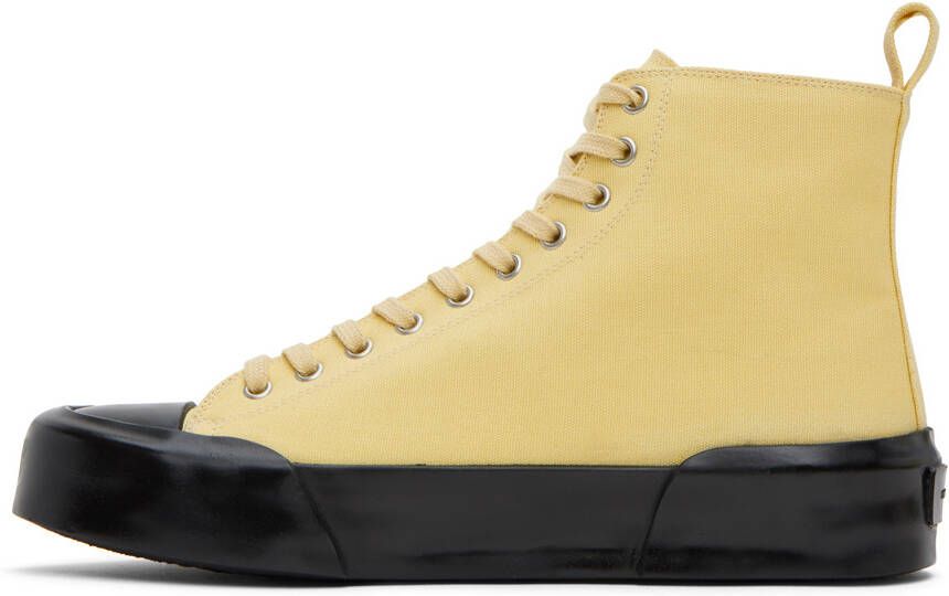 Jil Sander Yellow High-Top Sneakers