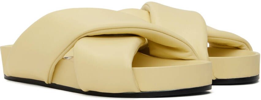 Jil Sander Yellow Oversize Wrapped Sandals