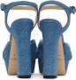 Jimmy Choo Blue Heloise 120 Heeled Sandals - Thumbnail 2