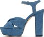 Jimmy Choo Blue Heloise 120 Heeled Sandals - Thumbnail 3