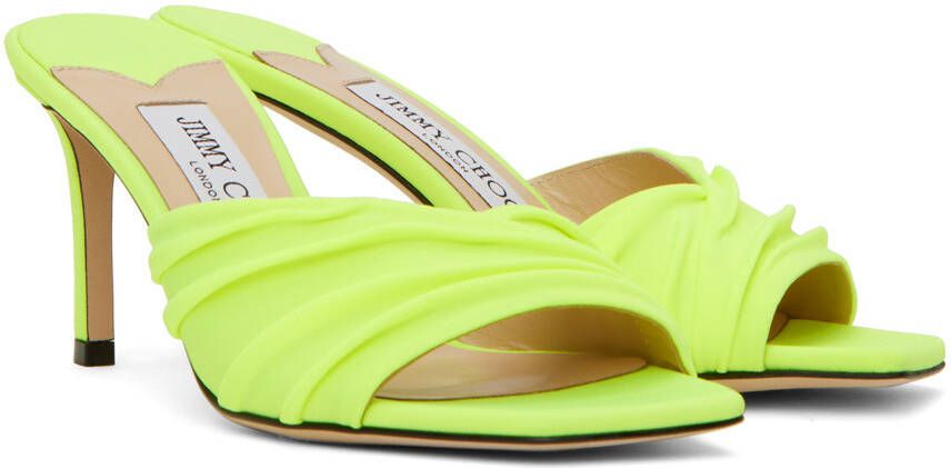 Jimmy Choo Green Basil 75 Heeled Sandals