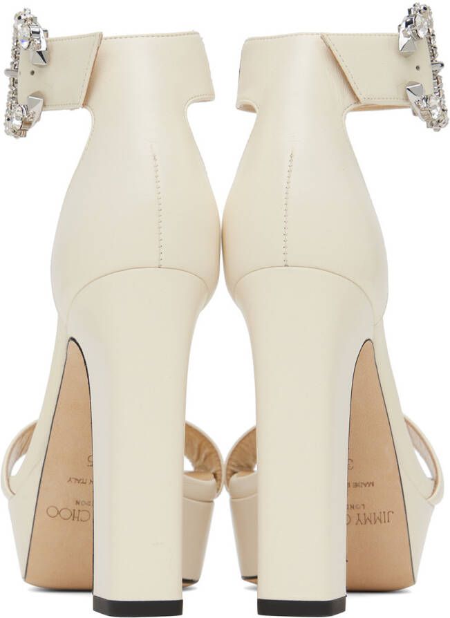 Jimmy Choo Off-White Mionne 120 Sandals