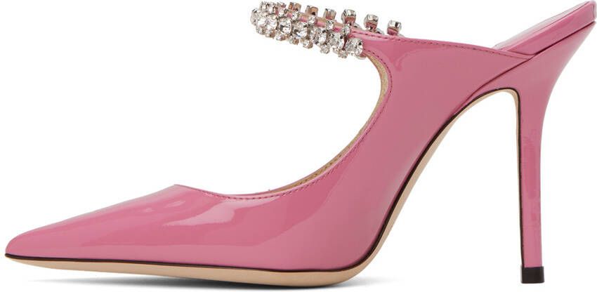 Jimmy Choo Bing 100mm crystal-embellished mules Pink - Picture 6