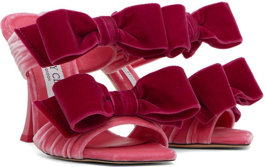 Jimmy Choo Pink Flaka Heeled Sandals