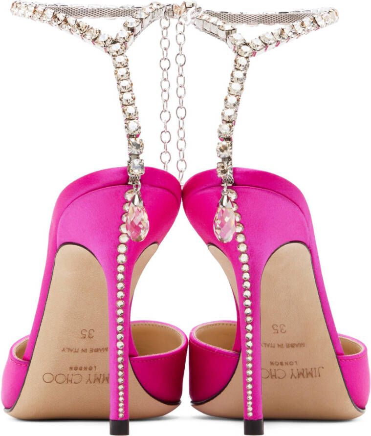 Jimmy Choo Pink Saeda 100 Heels