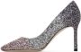 Jimmy Choo Silver & Pink Romy 85 Heels - Thumbnail 3