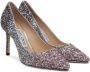 Jimmy Choo Silver & Pink Romy 85 Heels - Thumbnail 4