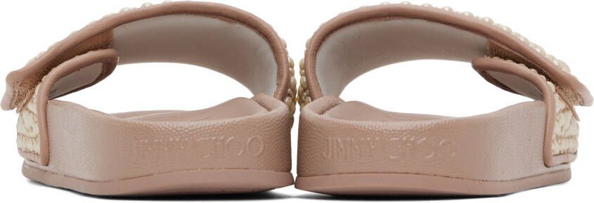 Jimmy Choo Taupe Fitz Slides