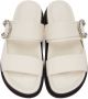 Jimmy Choo White Marga Flat Sandals - Thumbnail 5