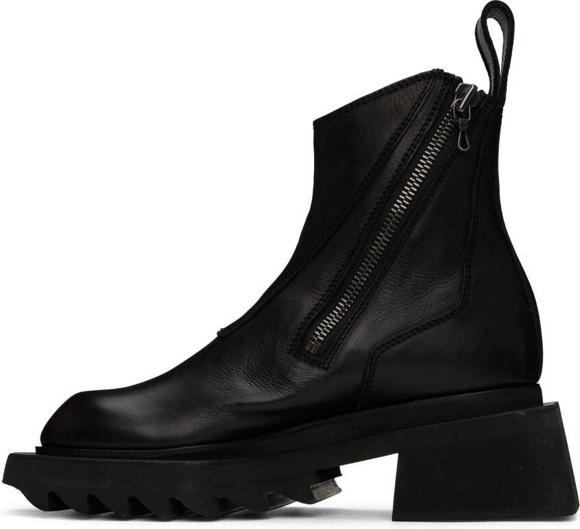Julius Black Paneled Boots