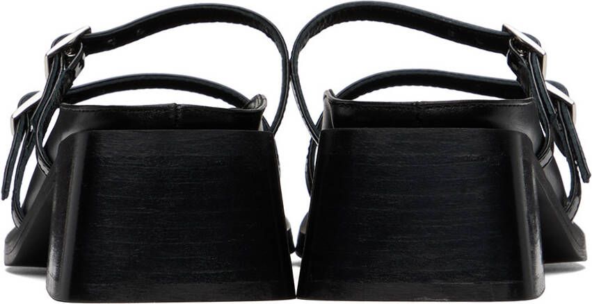 Justine Clenquet Black Andie Mules