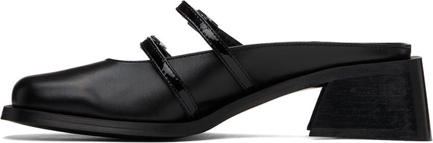 Justine Clenquet Black Andie Mules
