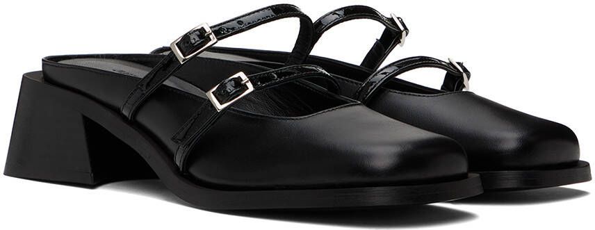 Justine Clenquet Black Andie Mules