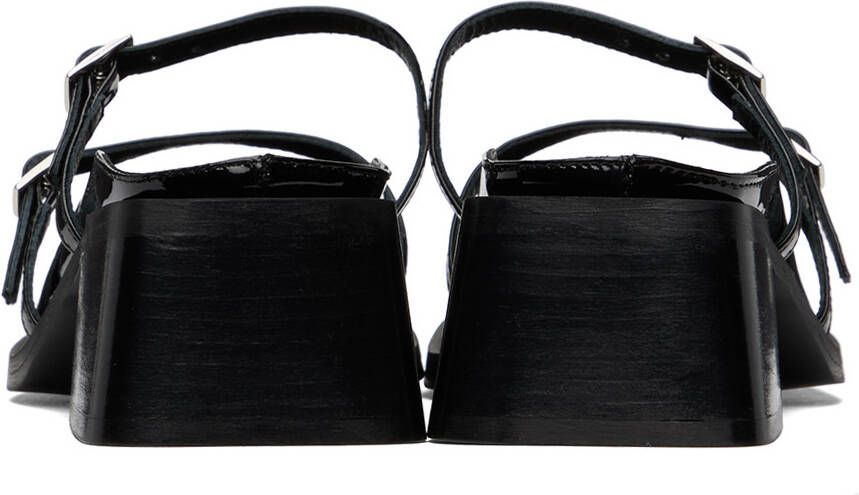 Justine Clenquet Black Andie Mules