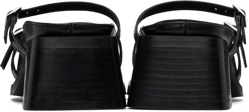 Justine Clenquet Black Andie Mules